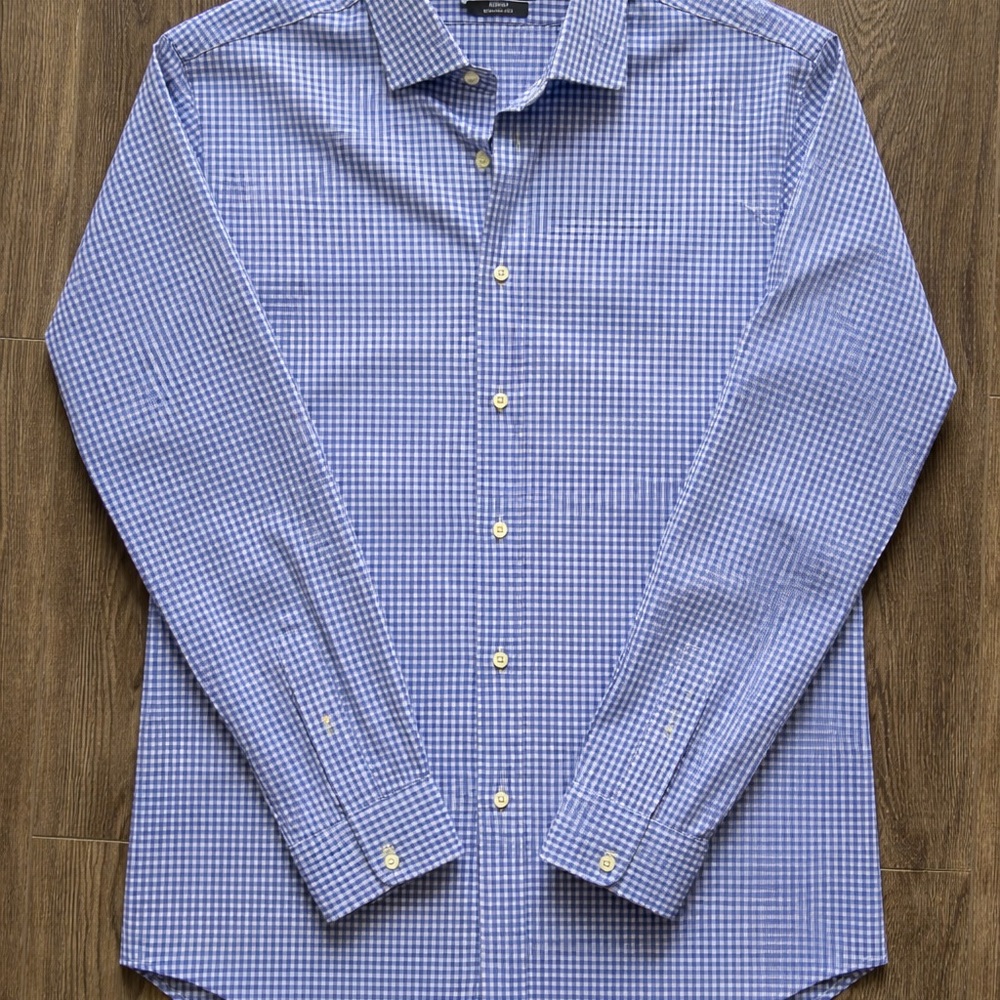 Ralph Lauren Blue Gingham Dress Shirt